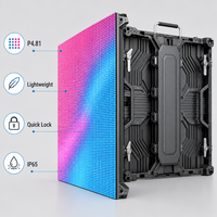 Pantalla LED de Alquiler para Exteriores P4.81, Ligera, con Bloqueo Rápido, IP65 Impermeable, Alto Brillo, para Eventos de Marca