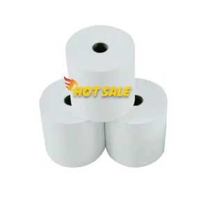 High Brightness 80X65 White Single Layer Waterproof Pos Cash Receipt Jumbo Thermal Paper Roll