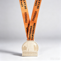 Médaille de sport en bois personnalisée en gros d'usine, écologique, gravée, pour la course de trail, avec ruban de cou – Récompense de course
