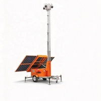 Remorques de sécurité à structure compacte avec panneaux solaires hybrides, caméra CCTV, grand générateur diesel alimenté à l'énergie solaire pour les expositions