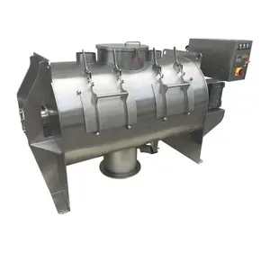 Food powder horizontal plough shear mixer with liquid spraying