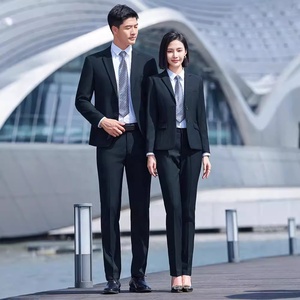 Elegante <span class=keywords><strong>Traje</strong></span> de Negocios Negro <span class=keywords><strong>para</strong></span> <span class=keywords><strong>Mujer</strong></span>, Ropa de Trabajo <span class=keywords><strong>Formal</strong></span> <span class=keywords><strong>para</strong></span> Entrevistas, Uniforme de Trabajo <span class=keywords><strong>para</strong></span> Funcionarias - Product Image 4