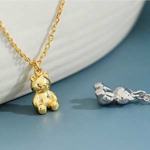 FUAMAY Plata Animal Anime <strong>Bear</strong> Pendant Choker <strong>Necklaces</strong> Woman <strong>Gummy</strong> <strong>Bear</strong> <strong>Necklace</strong> - Product Image 4