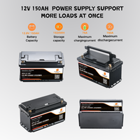 Batterie semi-solide LiFePO4 SUPCELION en stock UE 12,8 V 150 Ah, protection IP65, garantie 10 ans, Bluetooth 5.0, 4000 cycles