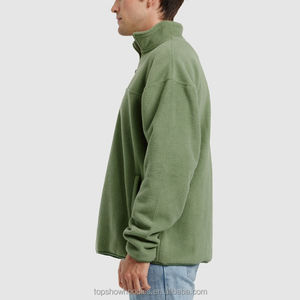 <span class=keywords><strong>Felpa</strong></span> con Mezza <span class=keywords><strong>Zip</strong></span> in Pile Sherpa Oversize con Spalle Scese Personalizzata OEM all'Ingrosso per <span class=keywords><strong>Uomo</strong></span> - Product Image 3