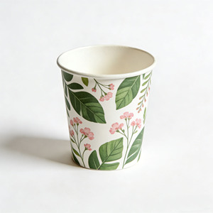 Gobelets écologiques à paroi simple 7/8/9/10/12 oz, forêt durable certifiée, production neutre en carbone, solution d'entreprise verte - Product Image 1