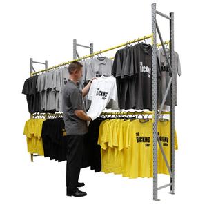 Système de rayonnage de stockage d'entrepôt à 5 niveaux en acier personnalisé sans boulons, protégé contre la corrosion, pour suspendre les vêtements - Product Image 1