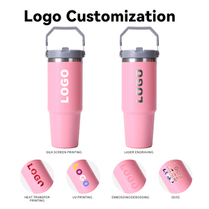 ZREGGUR Bicchieri Termici Ecologici da 20oz e 30oz, <span class=keywords><strong>Tazze</strong></span> Isolate in Acciaio Inox Personalizzabili con Manico, Antigoccia per Caffè e Vino - Product Image 4