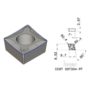 Chính hãng iscar CCMT-09T304-PF ic804 80 ° kim cương-hình dạng chèn ban đầu cho nội bộ trở lại chuyển công cụ - Product Image 6