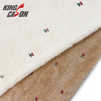 Kingcason Meilleures Ventes Polaire Arctique Brodé Double Face Confortable au Toucher pour Vêtements et Couvertures