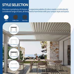 Estructura Bioclimática de Aluminio para Exteriores con Luces LED para Jardín, Patio, Piscina, 3X3, 3X4, <span class=keywords><strong>4X3</strong></span>, 4X6, Pérgola Retráctil - Product Image 2
