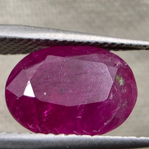 พลอยเรืองแสงคุณภาพเยี่ยม2.55ct แท้ทรงวงรีตัดเป็นพลอยสีแดงธรรมชาติเครื่องประดับดีแหวนทับทิมพม่าของผู้หญิง - Product Image 3