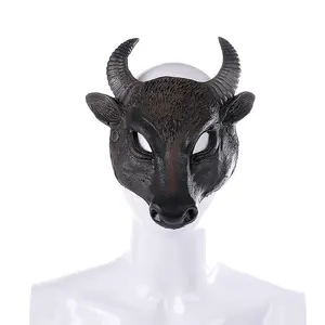 Máscara de cosplay de animal, personalizada de fábrica, meia face, espuma pu 3d, para animal de halloween, para festas e feriados