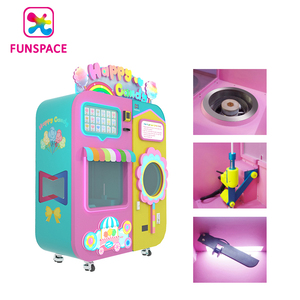 Nuovo design macchina per zucchero filato con zucchero che vende zucchero automatico distributore automatico di cotone