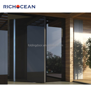 <span class=keywords><strong>Porte</strong></span> d'entrée extérieure en aluminium de sécurité pivotante de style américain moderne Richocean avec serrure intelligente - Product Image 5