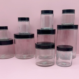 <b>Empty</b> Food Packaging 30ml 500ml 4oz 8oz Wide Mouth Glass Cosmetic Body Butter Scrub Face Cream <b>Jars</b> with Lids - Product Image 6