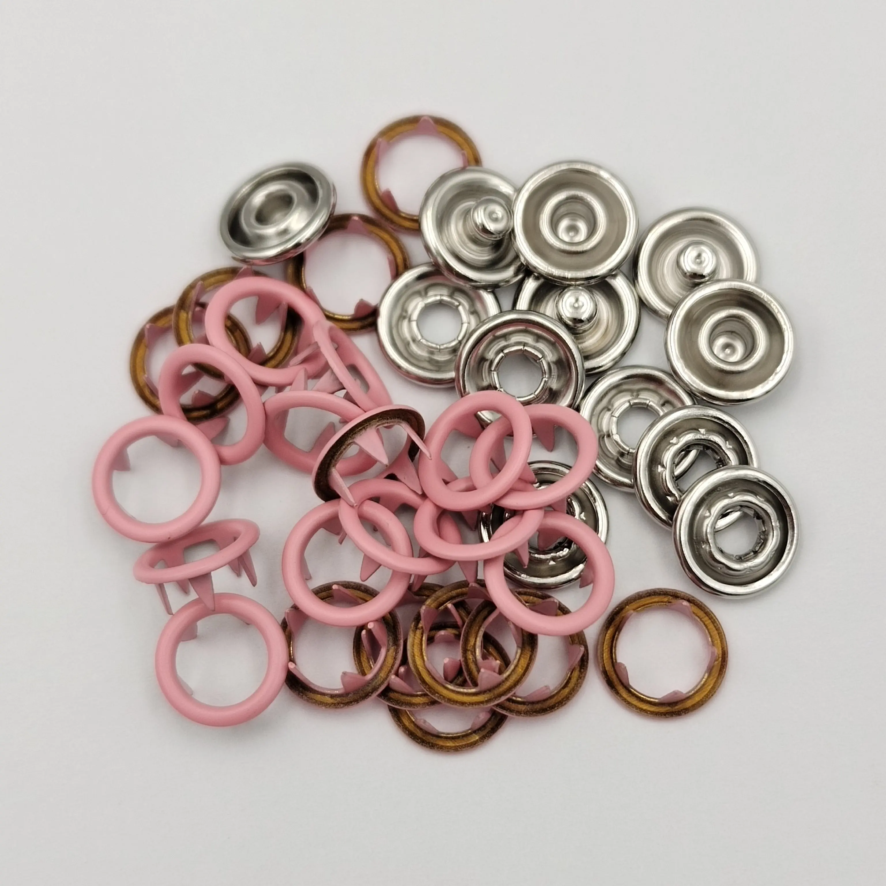 Nickel freie und bleifreie Messing materialien Ring-Druckknopf Metallzinken-Druckknopf für Kleidung