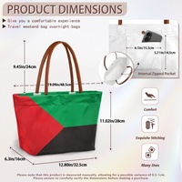 Sac fourre-tout élégant pour femme, à porter à la main ou en bandoulière, avec imprimé artistique décoratif sur le thème de la Martinique, sac à main portable décontracté pour les voyages