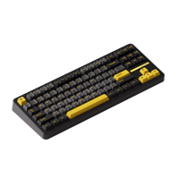 Teclado Mecánico AKKO Black Gold TAC87 OEM, Diseño TKL al 80%, Batería Inalámbrica de 10000 mAh, Montaje Gasket, Retroiluminación RGB 5.0, Interruptores Intercambiables en Caliente