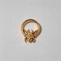 Anneau de nez articulé en titane 16G G23 ASTM F136 pour septum, clicker, piercing de cartilage Daith, bijou corporel