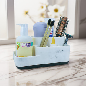Bathroom Storage Box With Compartments Freestanding <b>Toothbrush</b> <b>Holder</b> <b>Toothpaste</b> Organizer Custom Size - Product Image 3