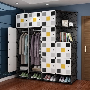 Kabinet Modular untuk hemat ruang kabinet lemari rak penyimpanan sepatu Armoire Chambre - Product Image 2