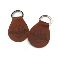Anneau en métal OEM Personnalisé Estampage À Chaud Motifs Vintage Logo Étiquettes En Cuir Véritable Porte-clés pour les Collections