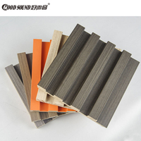GoodSound — revêtement Pvc pour décoration de maison, panneaux décoratifs, bois massif, en froncé, pour mur torsadé