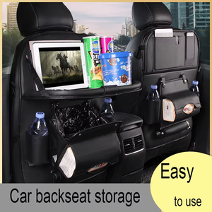Organizer per sedile posteriore auto pieghevole in pelle sintetica Premium vassoio da tavolo Organizer per auto categoria di prodotto - Product Image 4