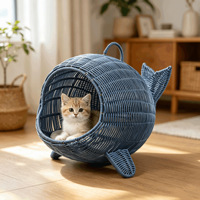 Panier de rangement moderne en rotin PE en forme de baleine, écologique, grande capacité, tissé à la main, décoratif pour la décoration de la maison