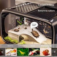 Nouvel aquarium créatif en plastique de luxe léger avec couvercle, pour aménagement paysager écologique, haute perméabilité, anti-chute, pour bureau, vente en gros