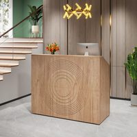Comptoir de réception Tribesigns 47 pouces, en bois, pour salon, bureau à domicile, chêne