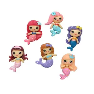 Hot Sale DIY Scrapbooking Flatback Resin Charms High Quality Large Mermaid Princess Design for Keychain