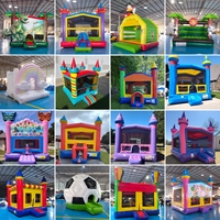 En promotion : Château gonflable commercial pour enfants en PVC, avec toboggan aquatique intégré, pour aire de jeux extérieure