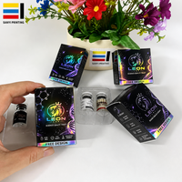 1 ou 2 flacons de 3 ml, boîte en papier avec impression holographique, emballage personnalisé pour flacon de Pepti avec insert en blister