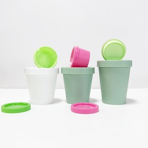 Luxury Pink Green Black Travel <b>Plastic</b> <b>Jar</b> 100g Sugar Lip Scrub Container Free Sample Pp Cosmetic <b>Jar</b> for Cream Body Scrub - Product Image 3