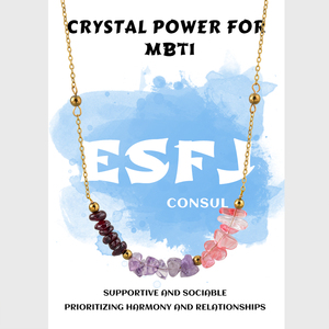 Collar de Cristal con Temática MBTI de Moda para Mujer con Cuentas de Piedras Naturales y Cadena de Cuentas, Origen CN ZHE - Product Image 3