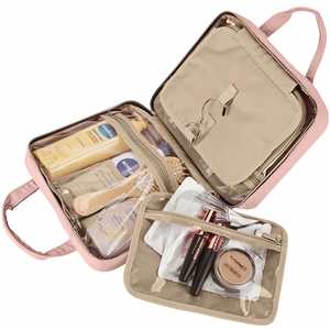 Newest Wholesale Wet & Dry Travelling Wash Bag Hanging <b>Bathroom</b> Cosmetic <b>Organiser</b> With Handle - Product Image 3