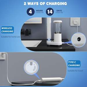 Kit de Cuidado Bucal 2 en 1, <span class=keywords><strong>Cepillo</strong></span> de <span class=keywords><strong>Dientes</strong></span> Eléctrico Multifuncional a Prueba de <span class=keywords><strong>Agua</strong></span> para Mesa de Baño con Hilo Dental - Product Image 2