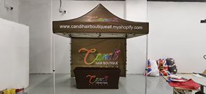 Tenda Promosi 3x3 10x10 Bahan Aluminium Oxford Polyester Tahan Air Semua Musim untuk Luar Ruangan, Pameran Dagang, dan Acara - Product Image 2
