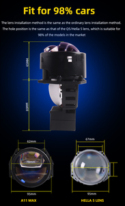 Nouvelle lentille de projecteur A11 MAX Bi Led Rhd/Lhd 16v H1 H3 H4 H7 H8 H11 9005 9006 lentille bleue de voiture 3 pouces pilote intelligent intégré - Product Image 4