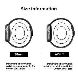 Bracelet magnétique en nylon <span class=keywords><strong>pour</strong></span> <span class=keywords><strong>Watch</strong></span> S9/S8/S7/S6 avec breloque, design respirant en ligne de pêche - Product Image 5