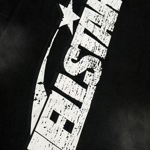 T-shirt da uomo di alta qualità in cotone pesante 100% con stampa graffiti Hot Brick e strass, modello <span class=keywords><strong>Hell</strong></span>/stars retrò, vestibilità ampia - Product Image 5