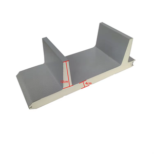 Modern Outdoor Finished 40+60mm Industrial <strong>Back</strong>-ribbed Aluminium Alloy Thermal Insulation <strong>Door</strong> Panel with Polyurethane Foam - Product Image 2