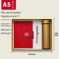 Agenda quotidien de style professionnel 2026, une page par jour, bloc-notes d'efficacité, carnet personnalisé avec logo, coffret cadeau