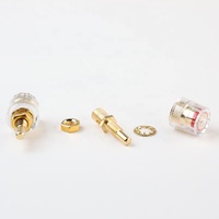 Connecteur banane plaqué or 4 mm, prise banane à vis, adaptateur de câble audio