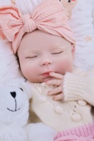 Muñeca Bebé Reborn de Silicona Sólida de Cuerpo Completo de 18 Pulgadas, Realista, Hecha a Mano, con Pelo Enraizado, Muñeca Recién Nacida Durmiendo