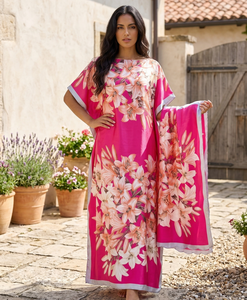 Vente en gros d'usine : Nouvelles robes kaftan pour femmes adultes, taille unique, en polyester imprimé, respirantes, à manches kimono, style robe africaine <span class=keywords><strong>Kanga</strong></span> - Product Image 3