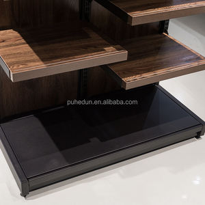 أثاث غرفة معيشة معدني حديدي عصري مع رف جداري من الخشب الخفيف لرفوف السوبر ماركت - Product Image 6