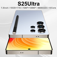 Téléphone mobile 5G S25 Ultra certifié CE, écran AMOLED 7,3 pouces 120 Hz, 108 MP, 8000 mAh, 16 Go, 1 To, charge rapide, version mondiale, directement de l'usine